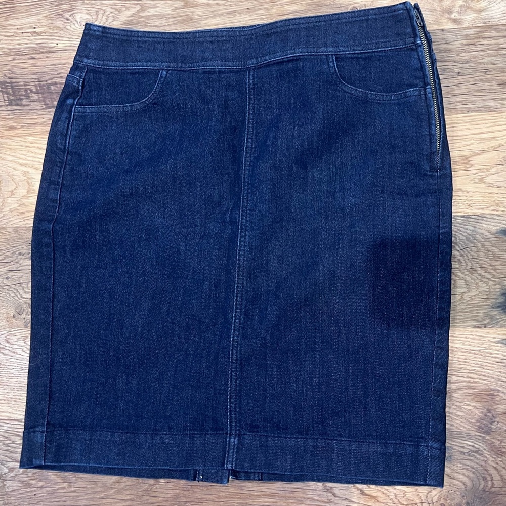 LOFT Dark Blue Denim Pencil Skirt